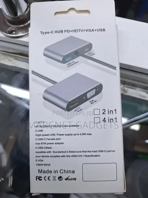  Usb Type C Hub Includes PD Type C, HDMI, VGA and Usb 3.0