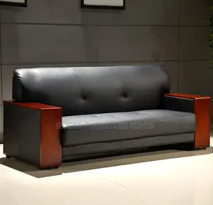 Sofas: Business Negotiation Guest PU Leather Sofa Set