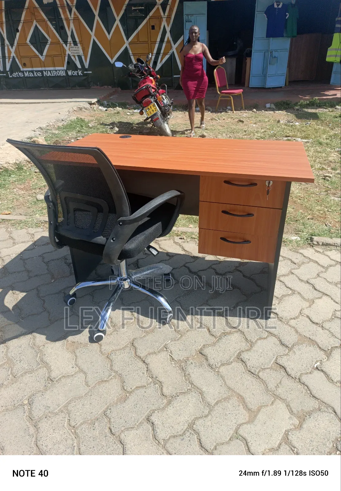 Imported Office Chair Plus Brown Desk