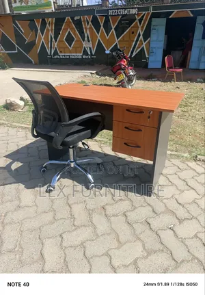 1.2metrescherry Grey Office Desk Plus Office Chair