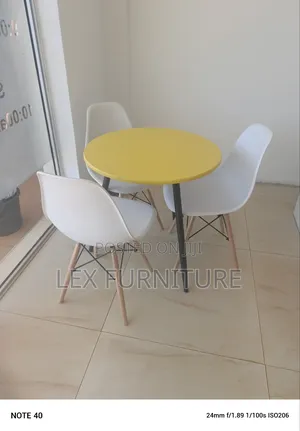 Yellow and White Dinning Set