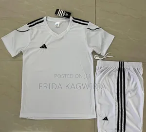 White Football Jersey For Kids And Adults (From 8years Old)