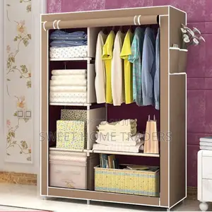 2 Column Mettallic Portable Wardrobe