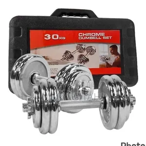 Chrome Dumbells30kg ( With Case)* .