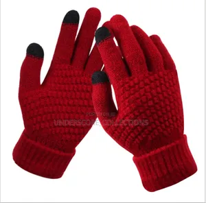 Red Unisex Winter Gloves