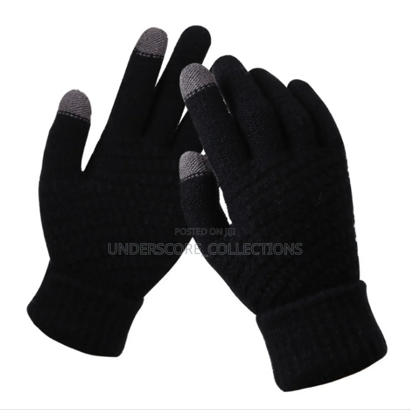 Black Unisex Winter Gloves