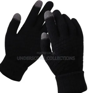 Black Unisex Winter Gloves
