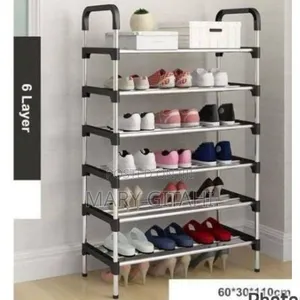 Multilayer Shoerack 6 Layer Black