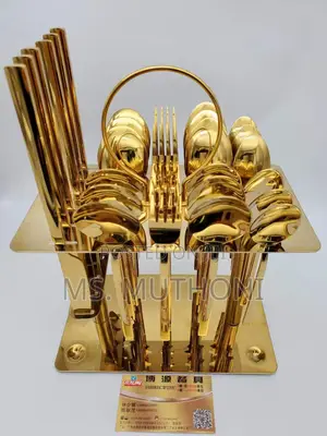 Luxury 36pcs Gold Cutlery Set