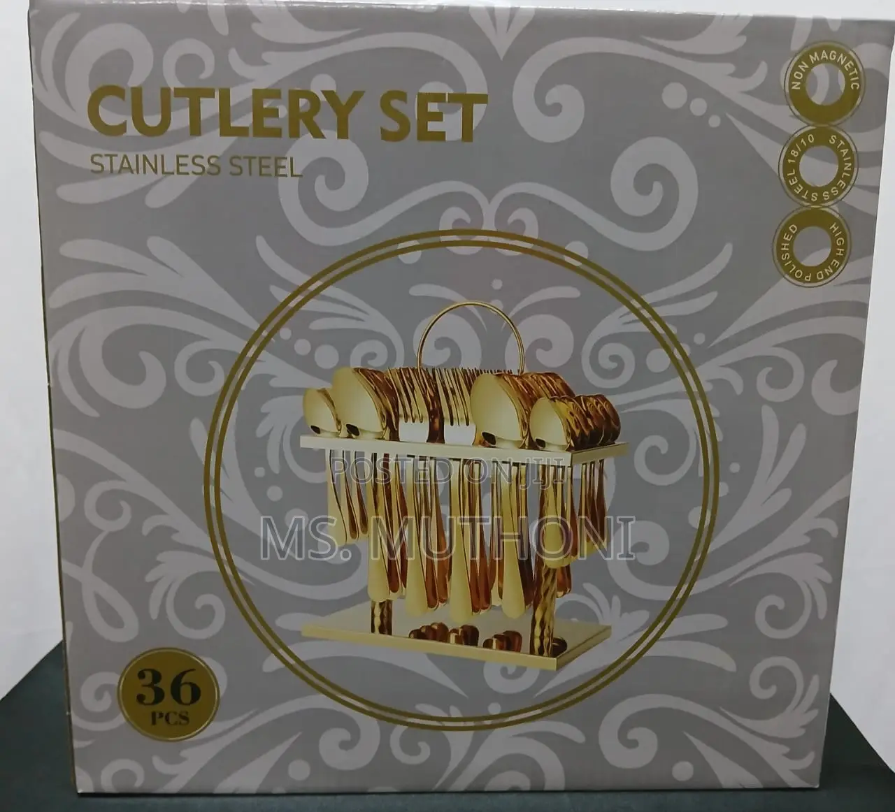 Luxury 36pcs Gold Cutlery Set