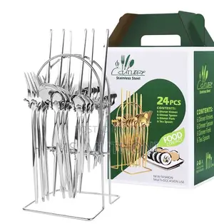 Silver 24 Pieces Cutlery Set