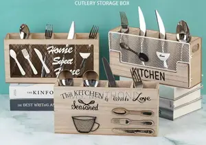 Wooden Kitchen Utensils Holder Cutlery