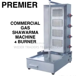 Premier Commercial Gas Shawarma Machine 4 Burner Cooker Silv