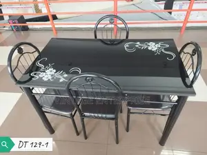 Executive Black 4 Sitter Dinning Table