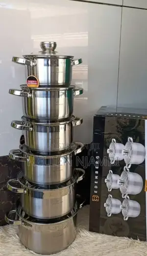 EDENBERG 12pcs Stainless Steel Cookware Set Heavy Sufurias