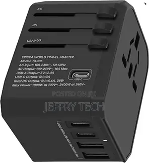 Universal Travel Adapter 30W International 3usb-C and 2usb-A