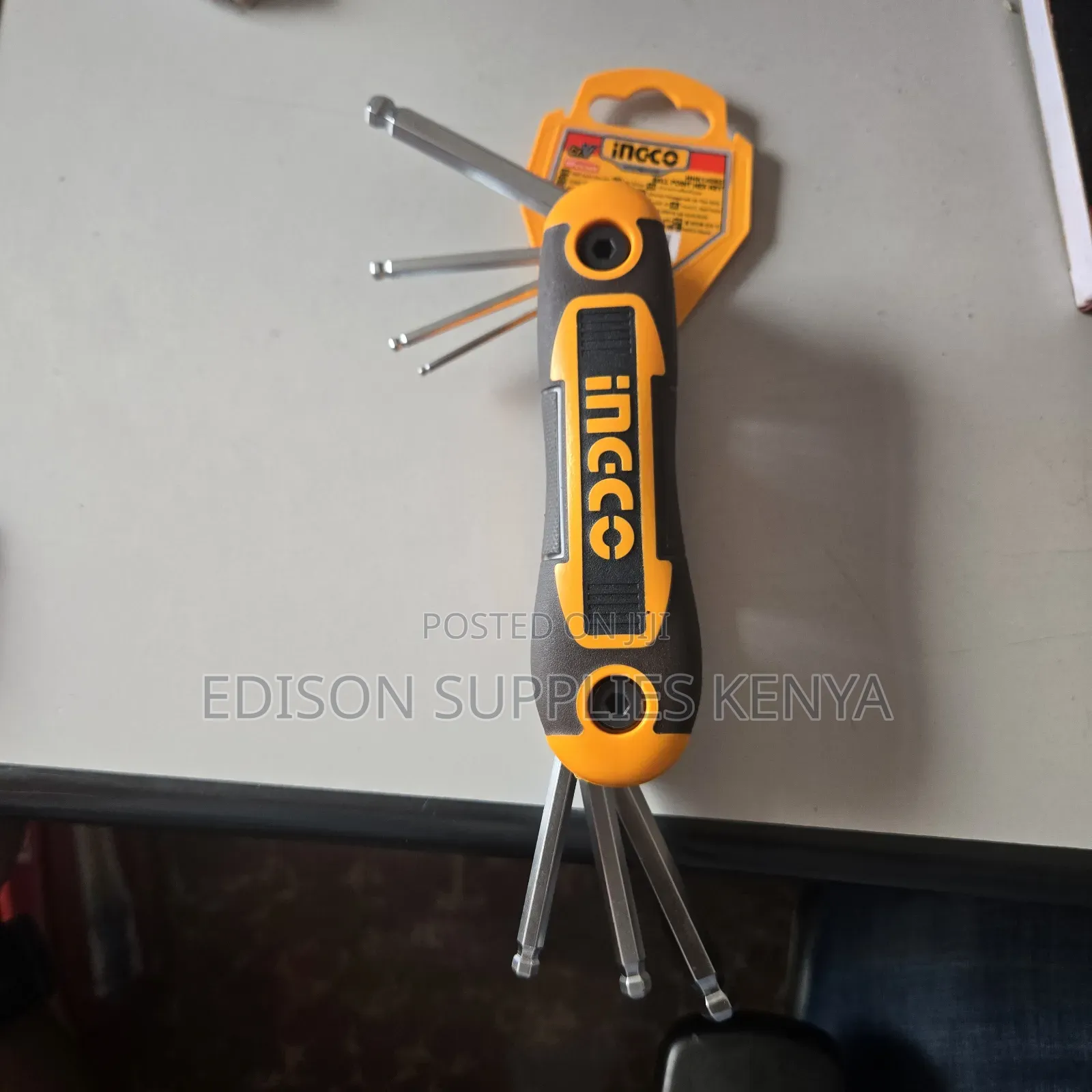 Hex Keys INGCO Folding Ball Point Hex Key Set 8pcs Allen Key