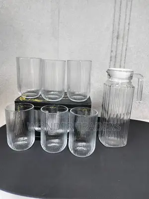 Classy Water Set! 1 Jug Plus 6 Glasses