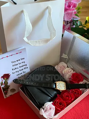 Black Ladie's Watch Valentine's Gift Set