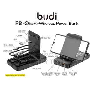 Budi Wireless Powerbank 10000mah Multi Functional PB515QB