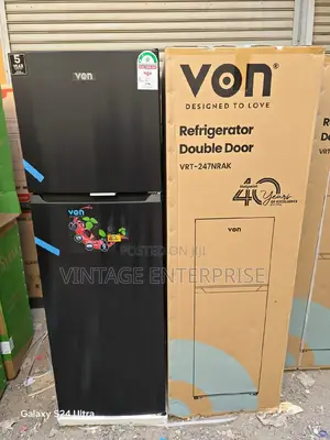 Von 247L No Frost Double Door Refrigerator