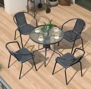 Round Balcony With Four Chairs