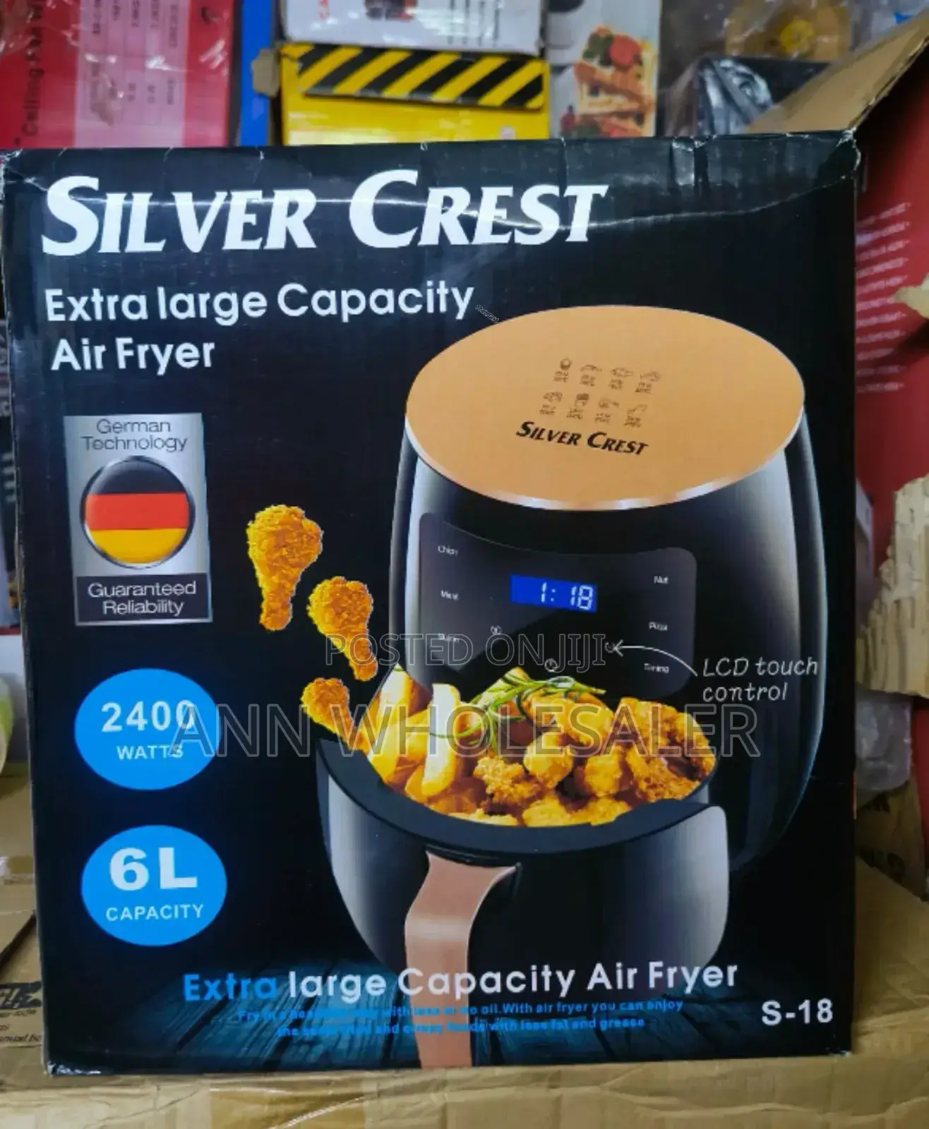 Electric - Airfryer- Silver Crest -6 L -2400 Watts
