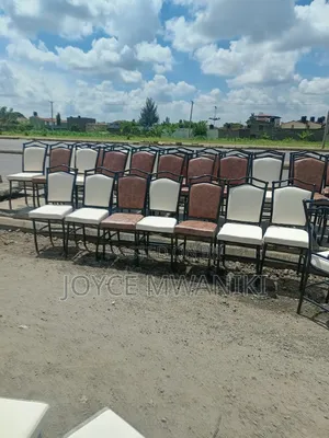 Hotel or Restaurant Chairs, Brown and White