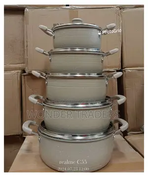 Nonstick James Pot Beige Cookware Set*