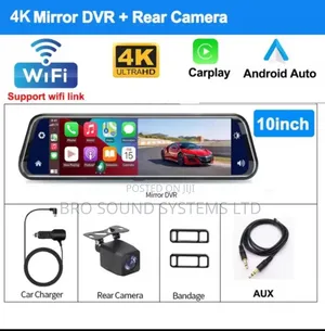  Rear View Mirror Dashcam With Front Rear Camera