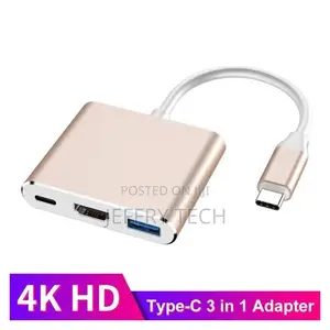 Tebe Type-C to Hdmi 3-in-1 Converter Head Usb 3.0 Hdmi
