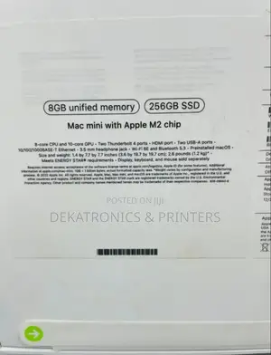 New Desktop Computer Apple Mac Mini M2 8GB Apple M2 SSD 256GB