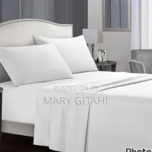 4 Pc Plain White Bedsheets2 PCS Bedsheets 2 PCS Pillow Cases