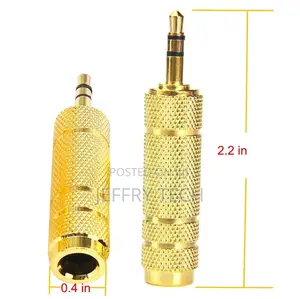 3.5mm Stereo Male to 6.3 Mm Stereo Female Adapter Converter