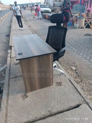 1.2m Office Desk With Quality Black Headrest Chair Qxekm