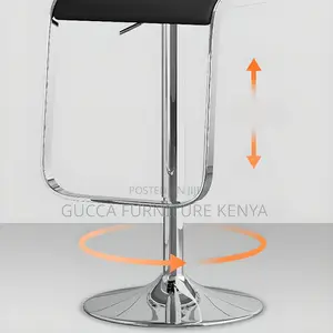 Home Chairs: Swivel Casual Metallic Rectangular Bar Stool