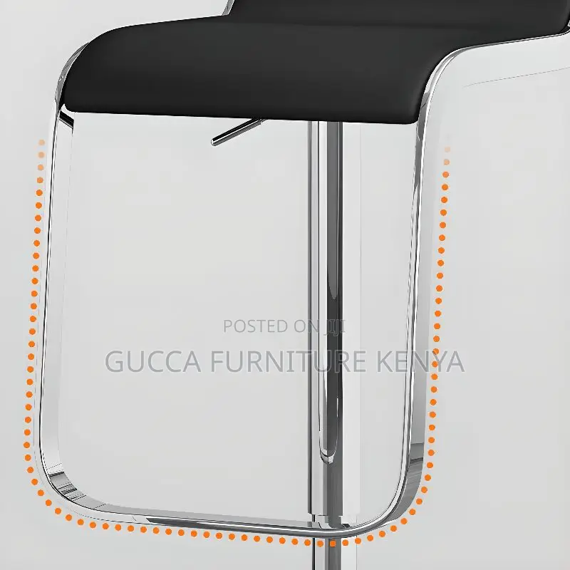 Home Chairs: Swivel Casual Metallic Rectangular Bar Stool