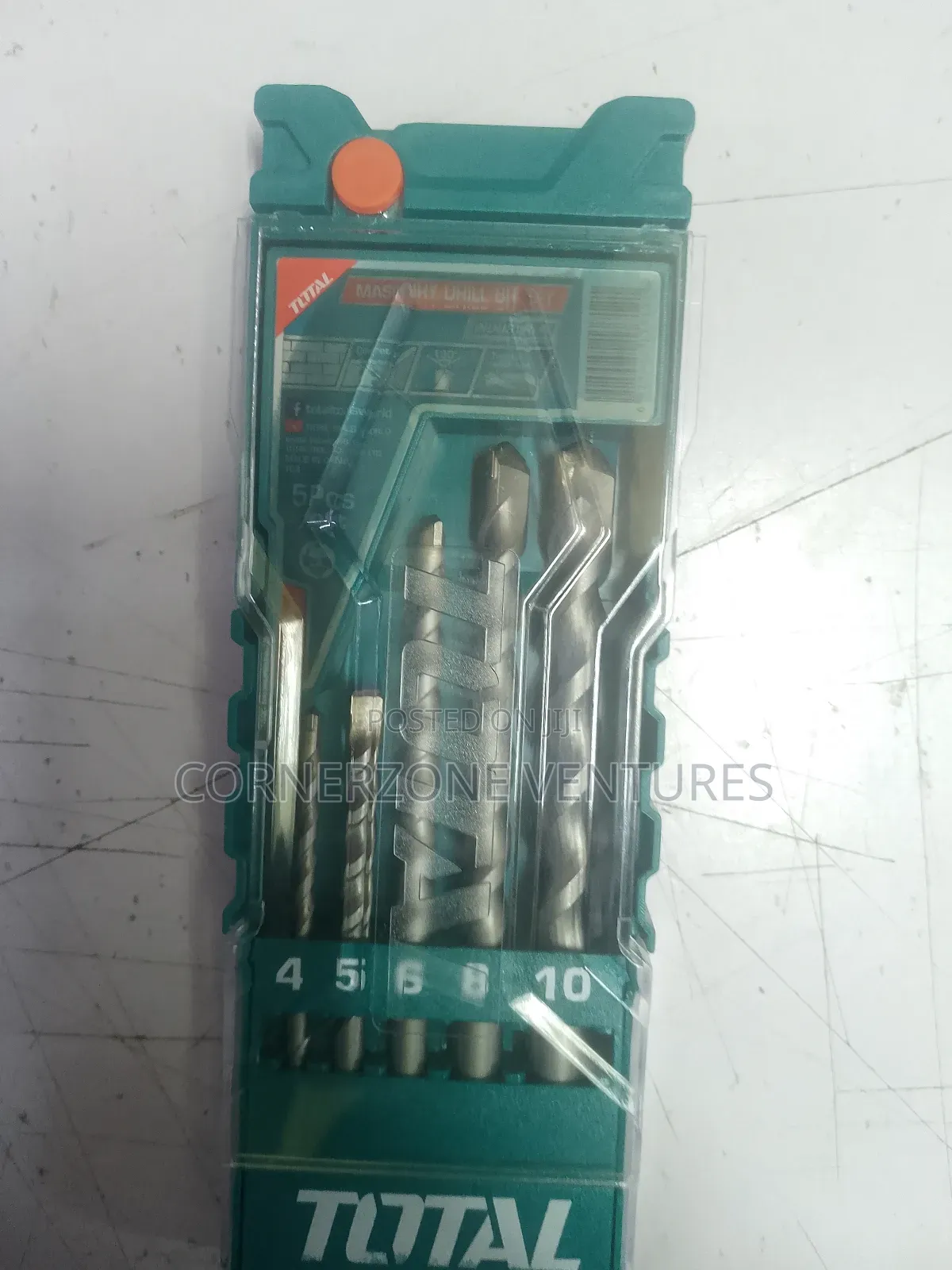 Total 5pcs Concrete Drill Bit Set Masonry