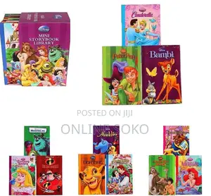 Kids Disney Set of 12 Mini Storybook Library Assorted Titles