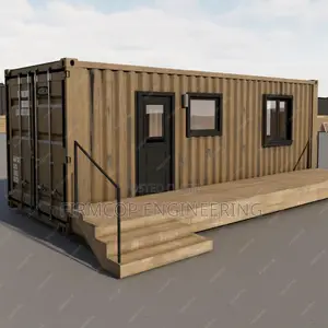 Model of Shipping Container House With Deck