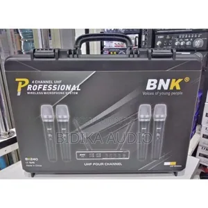 BNK Bk240 4 Professional Wireless Microphones 4 Channel Uhf