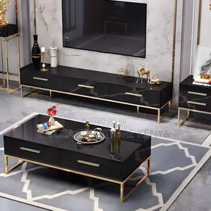 Coffee Tables: Modern Console Glass Home Office Coffee Table