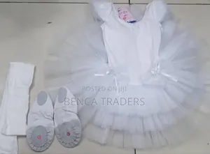 White Ballet Dress (Set Shoes ,Dress Stocking)