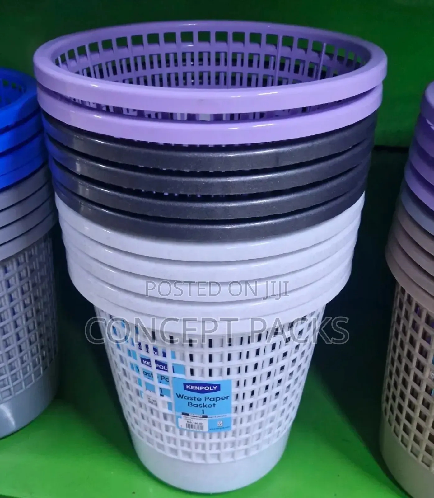 5pcs Small Kitchen Office Plastic Trash Bin