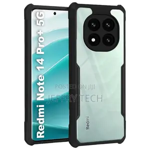 Transparent Cover for Redmi Note 14 Pro+ 5G ( Black Bumper)