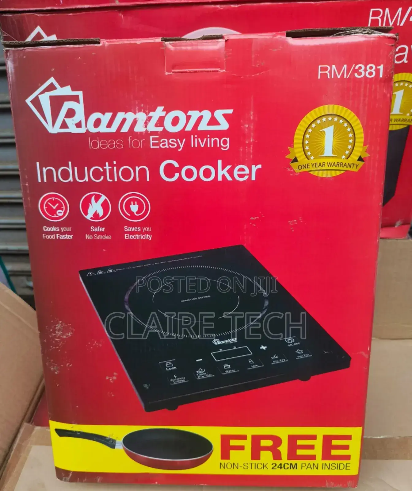 Ramtons Induction Cooker With Free Pan
