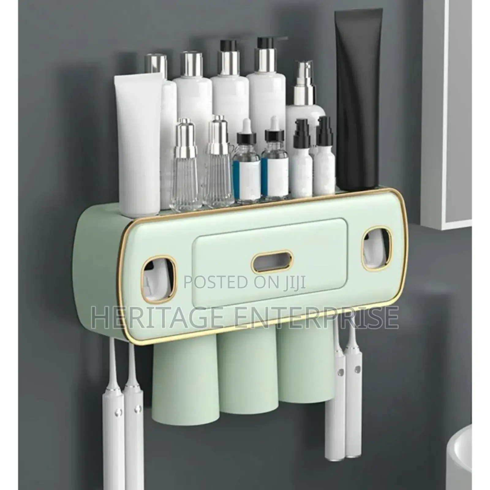 Toothbrush Toothpaste Holder With Automatic Squeezer,
