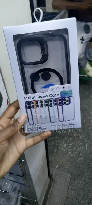 Magnetic Stand Lens Metal Ring Phone Case for iPhone 14