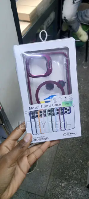 Magnetic Stand Lens Metal Ring Case for iPhone 14 Purple