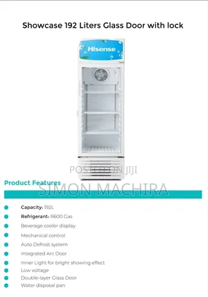 Hisense Showcase Display Fridge 192L